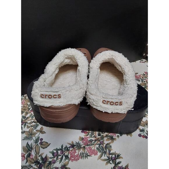 Original Croc's Bronze Brown Fur Lined Slip on Men 6 Women 8 - Picture 4 of 8
